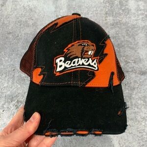 Beavers Oregon State University Basketball Football Distressed Hat Cap